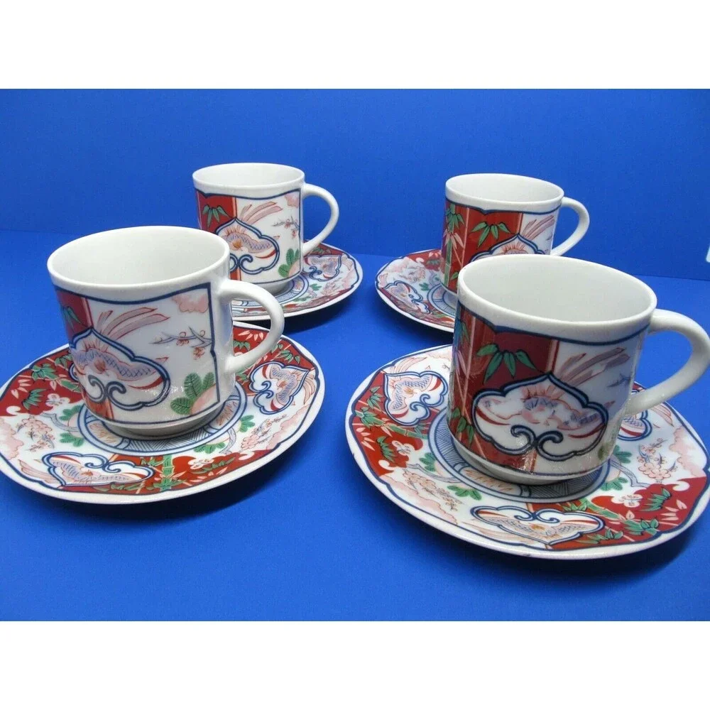 Georges Briard Heirloom Tea Cups And Saucers 4 sets